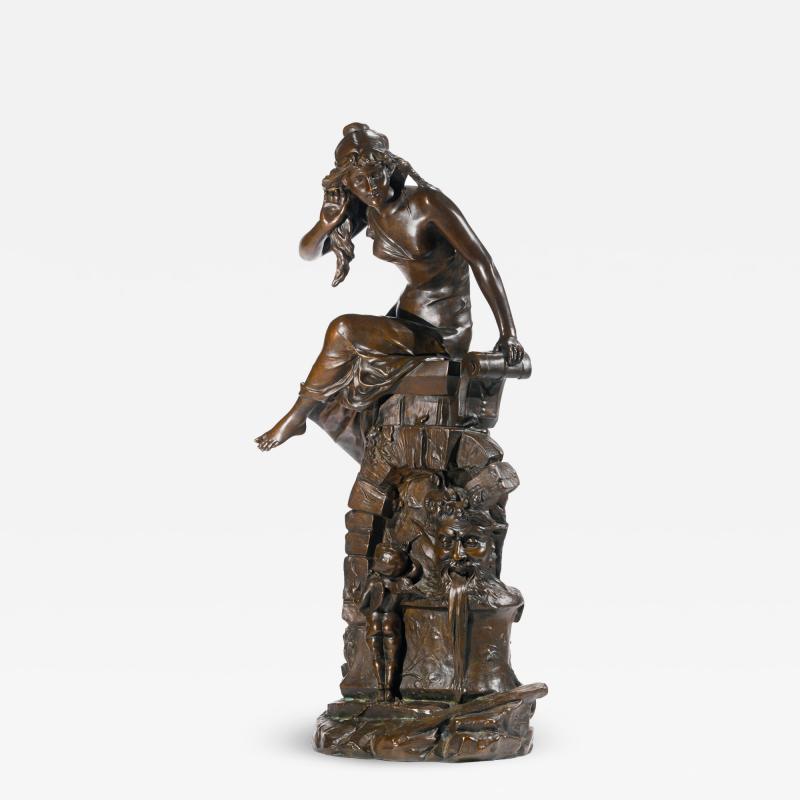 Edouard Drouot A Fine Quality Patinated Bronze Sculpture Entitled Le Secret 