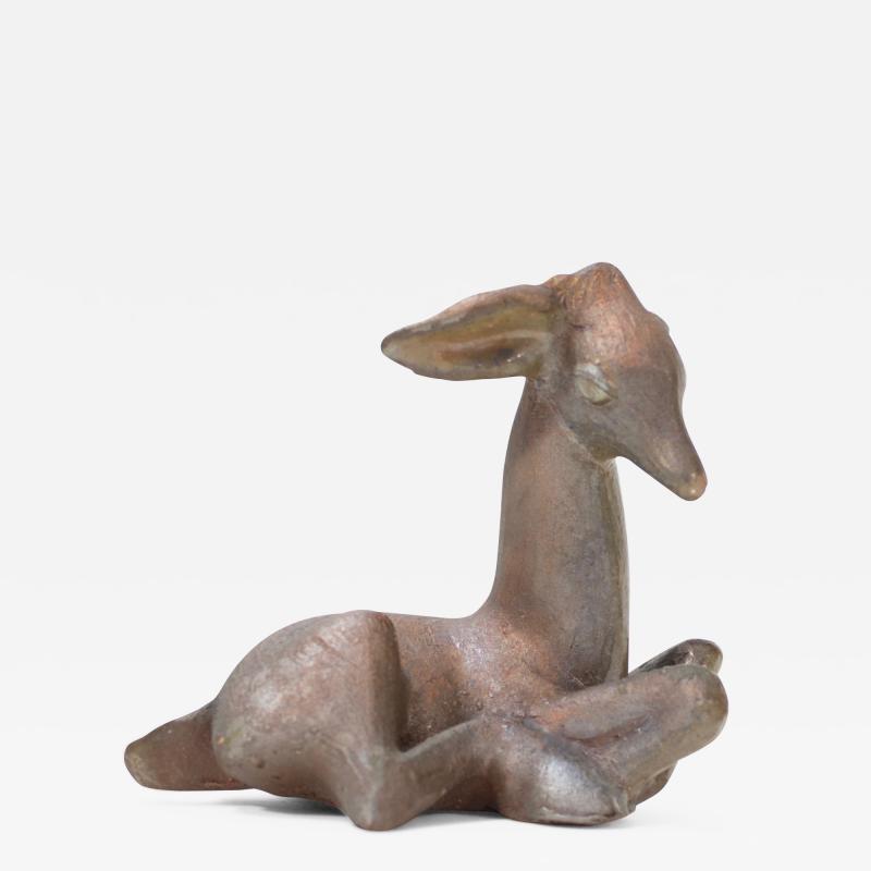 Edris Eckhardt Ceramic sculpture Deer 1960s USA