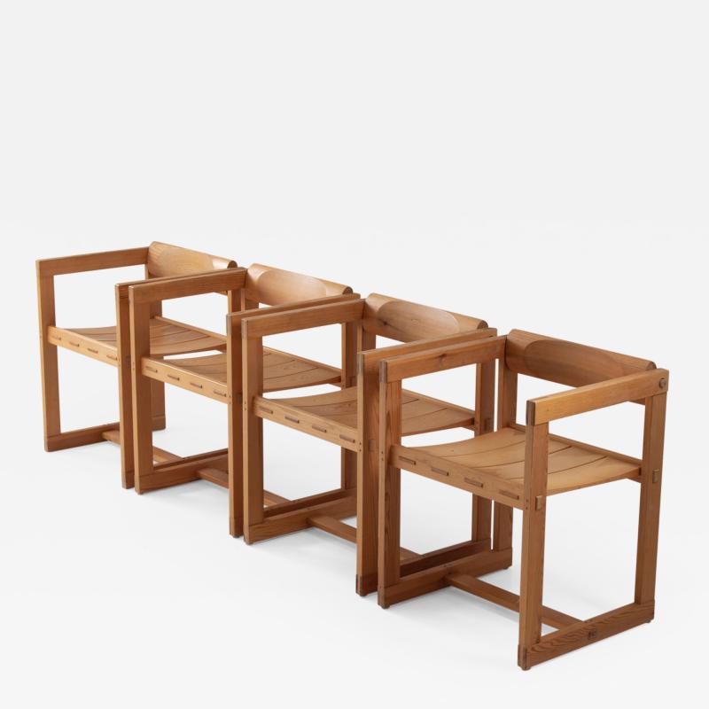 Edvin Helseth Scandinavian Dining Chairs in Pine Model Trybo by Edvin Helseth 1960s