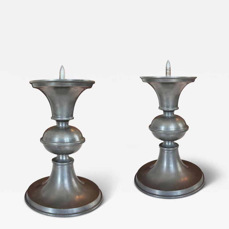 Edvin Ollers Pair of Candle Holders by Edvin Ollers for Schreuder Olsson