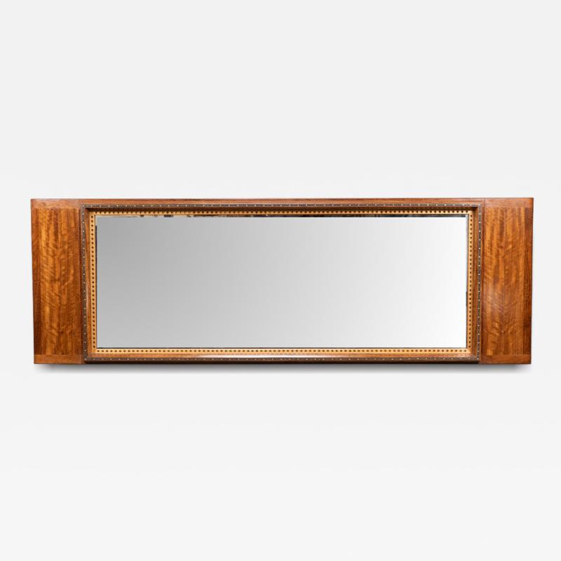 Edward Barnsley Edward Barnsley An Exceptional Arts Crafts Handmade Walnut Landscape Mirror