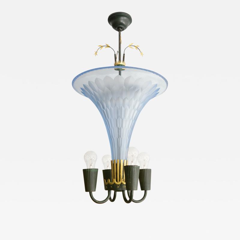 Edward Hald EDWARD HALD AND ERIK TIDSTRAND SWEDISH GRACE CHANDELIER FOR ORREFORS