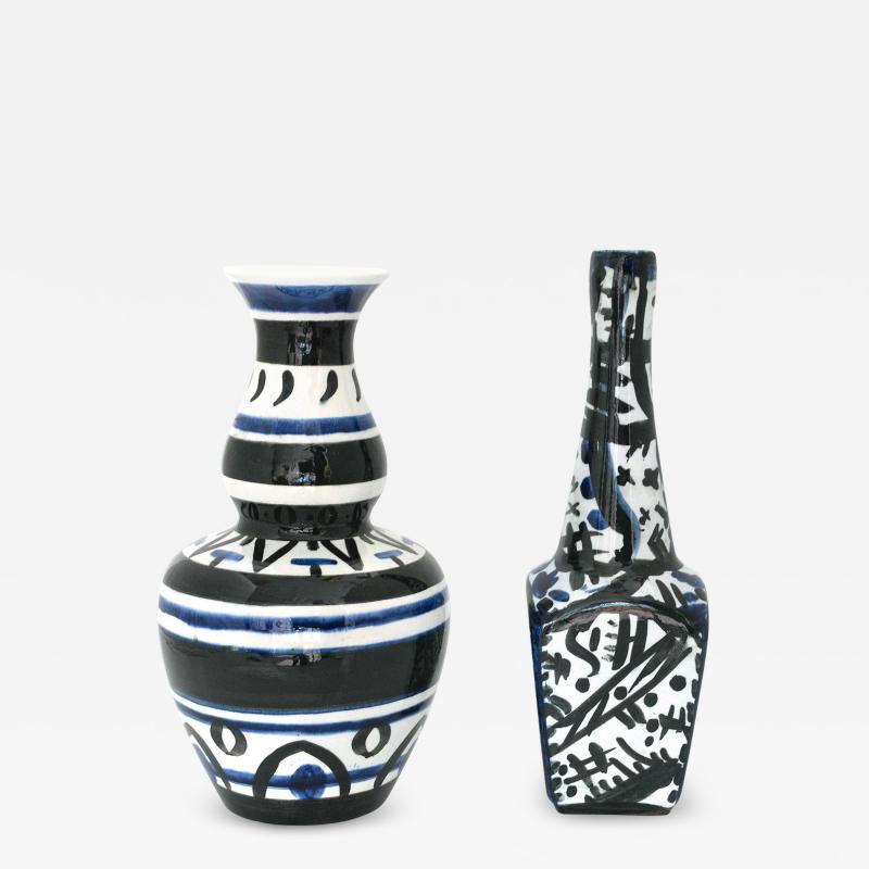 Edward Hald Two Scandinavian Modern Hand Decorated Ceramic Vases Edward Hald circa 1920 s