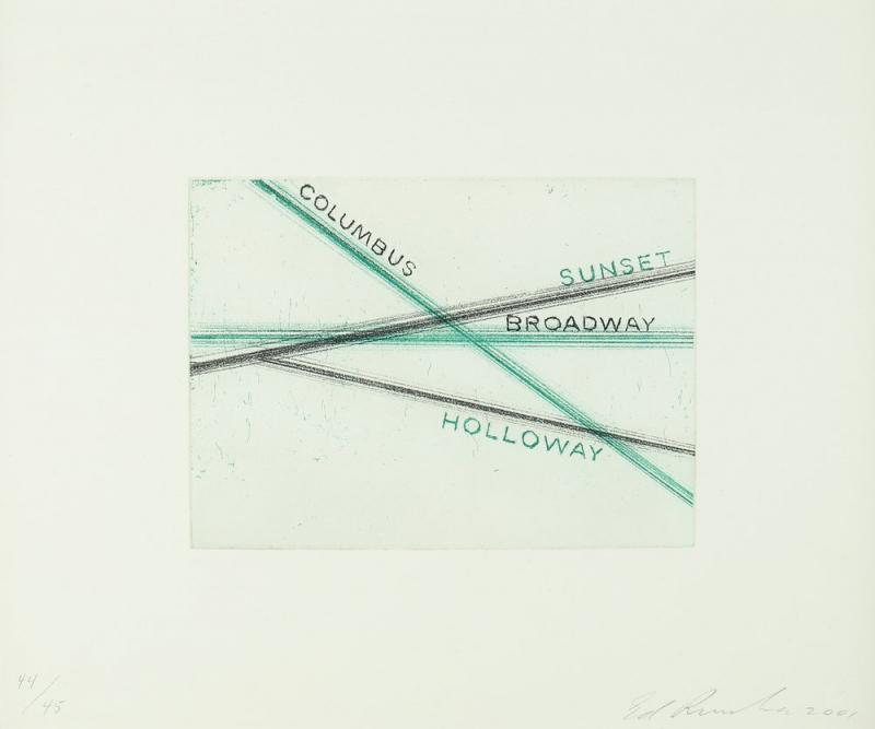 Edward Joseph Ruscha Columbus Sunset from the Los Francisco San Angeles Portfolio 