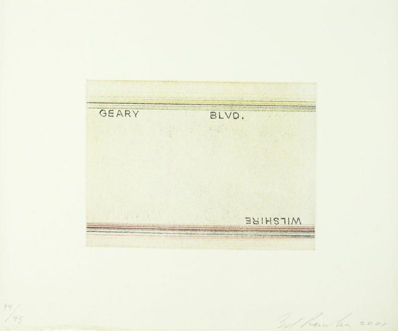 Edward Joseph Ruscha Geary Wilshire from the Los Francisco San Angeles Portfolio 