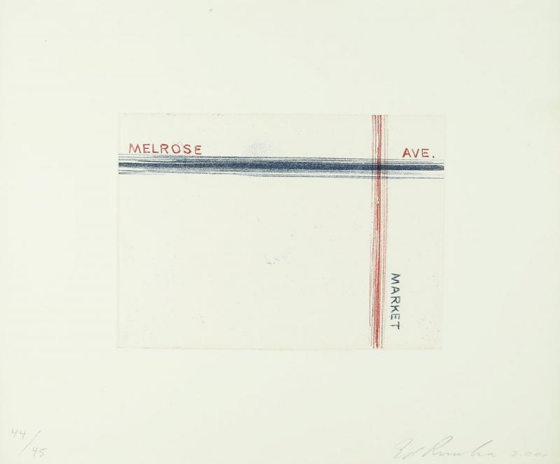 Edward Joseph Ruscha Melrose Market from the Los Francisco San Angeles Portfolio 