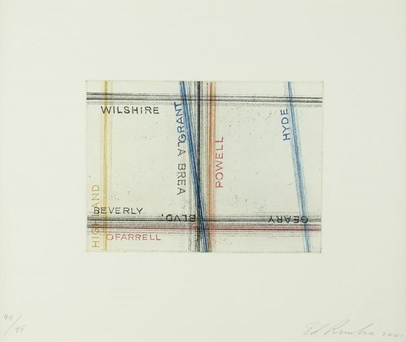 Edward Joseph Ruscha Wilshire Grant from the Los Francisco San Angeles Portfolio 