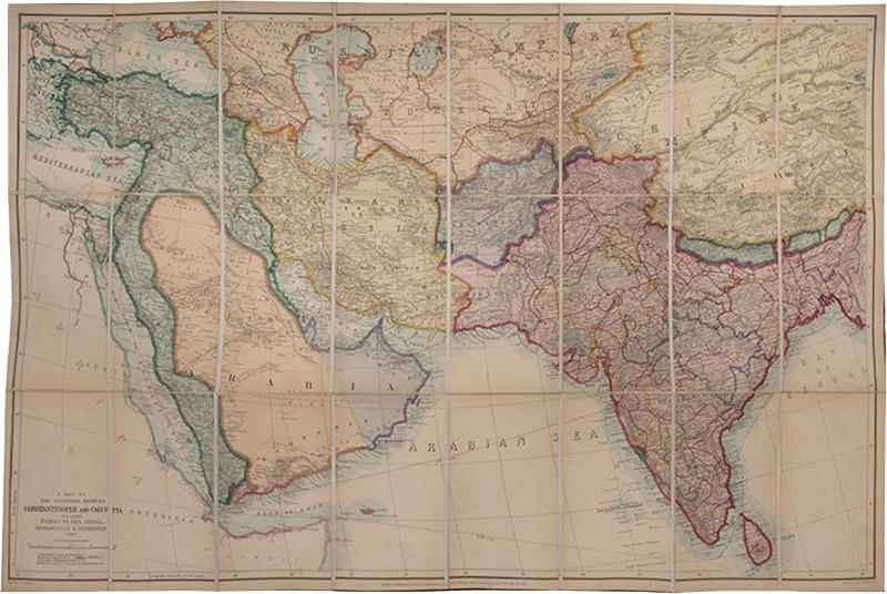 Edward Stanford Map of the countries between Constantinople and Calcutta by EDWARD STANFORD