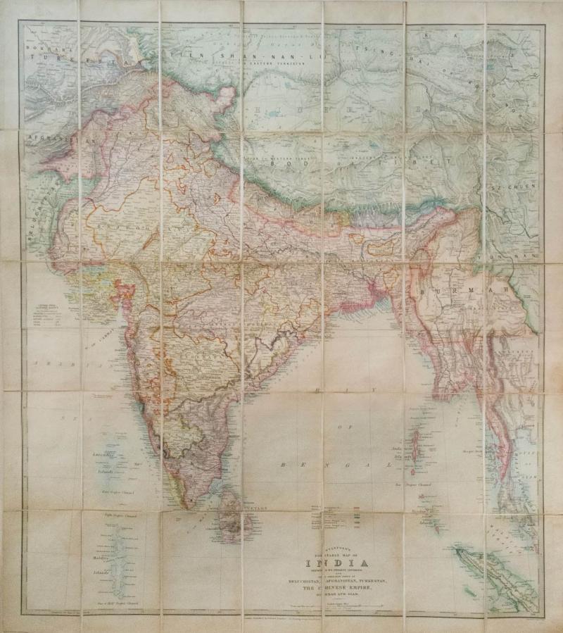 Edward Stanford Stanfords Portable Map of India