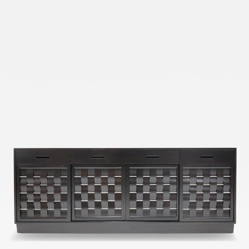 Edward Wormley Basket Weave Sideboard by Edward Wormley for Dunbar in Mahogany C 1960s
