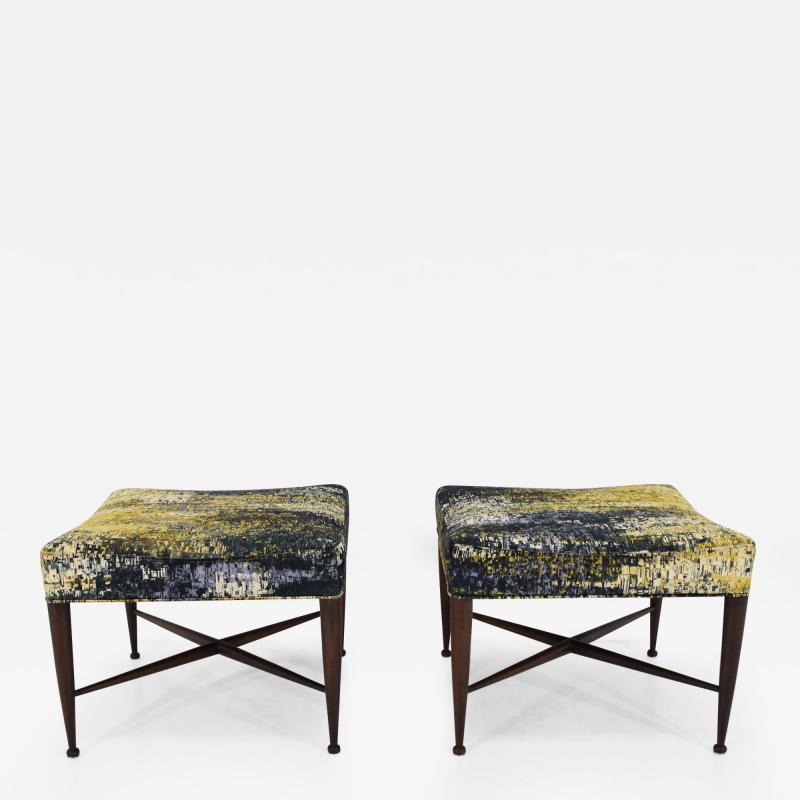 Edward Wormley Dunbar X Base Stools by Edward Wormley