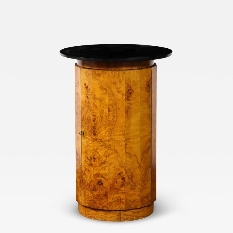 Edward Wormley Edward Wormley Faceted Pedestal Cabinet with Slate Top 1963 Signed 