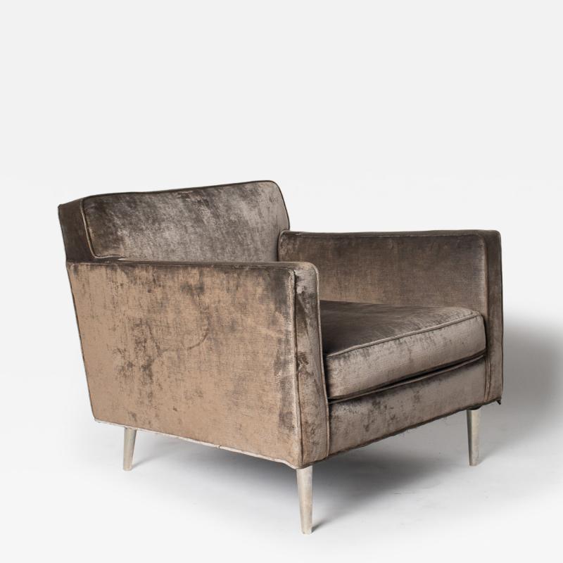 Edward Wormley Edward Wormley Lounge Chair for Dunbar Model 4872A Solid Brass Legs