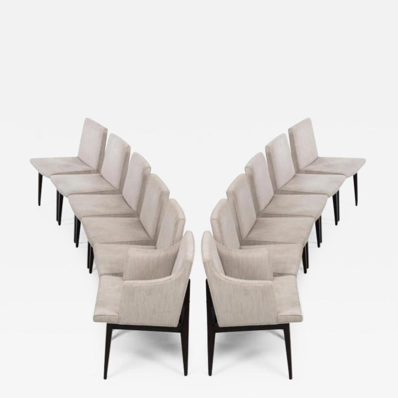 Edward Wormley Edward Wormley Set Of 12 Bracket Back Dining Chairs