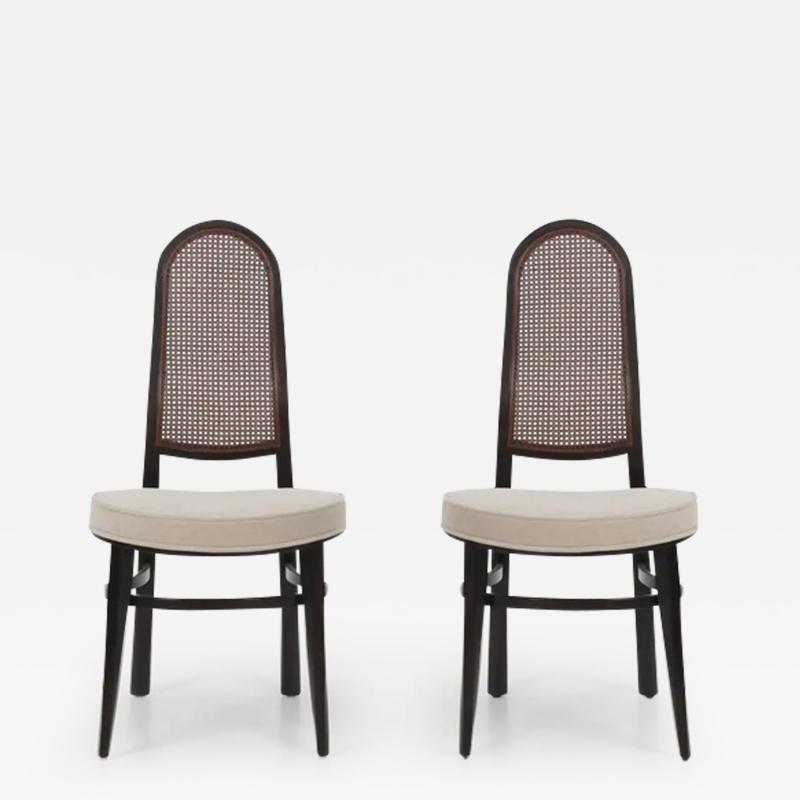 Edward Wormley Edward Wormley for Dunbar Caned Back Dining Chairs Set of Ten
