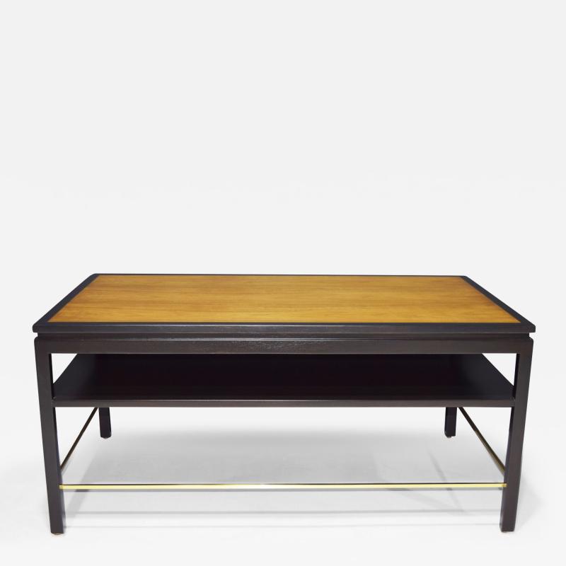 Edward Wormley Edward Wormley for Dunbar Cocktail Table with Brass Stretcher 1950s