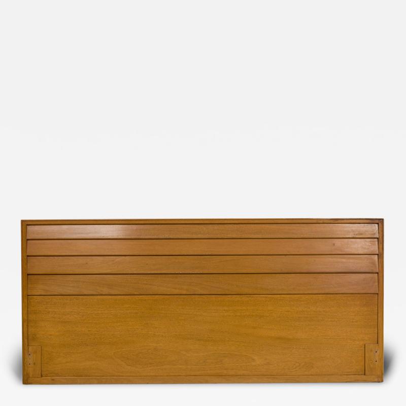 Edward Wormley Edward Wormley for Dunbar Furniture Co King Size Mahogany Louver Headboard