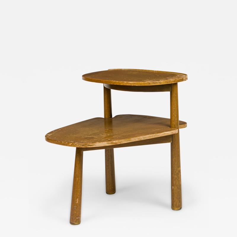 Edward Wormley Edward Wormley for Dunbar Light Wood Stepped Oblong End Side Table