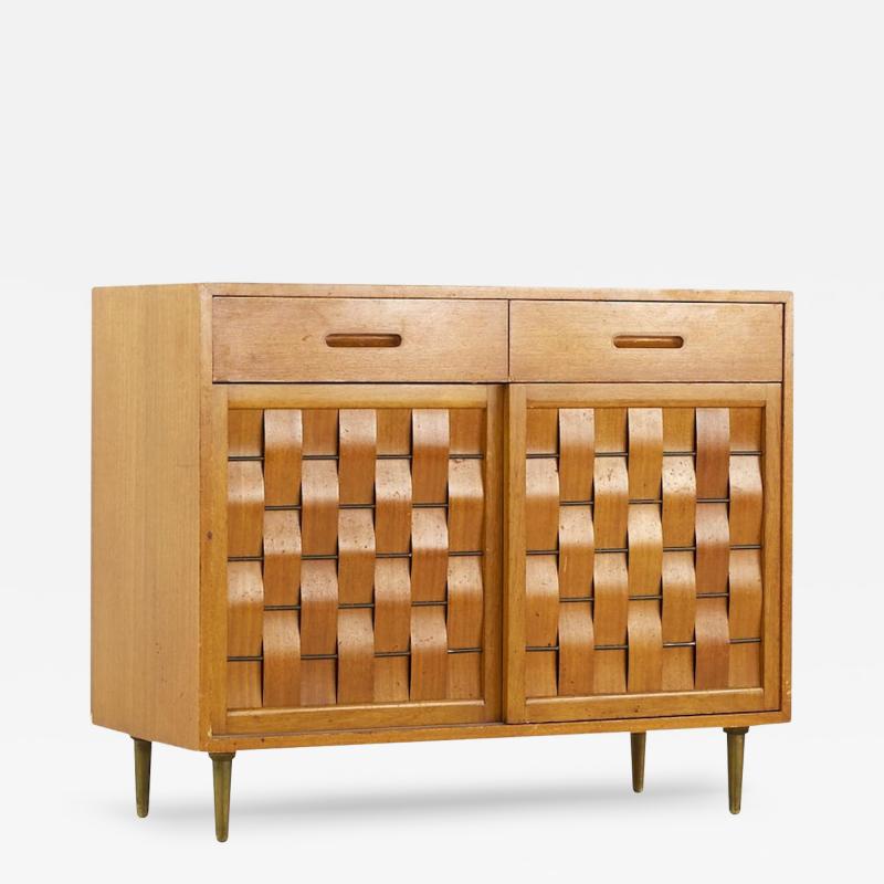 Edward Wormley Edward Wormley for Dunbar Mid Century Bleached Mahogany Sliding Door Credenza