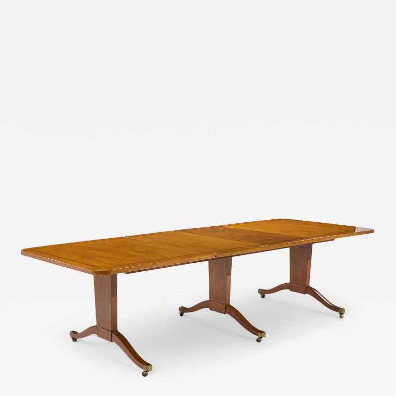 Edward Wormley Edward Wormley for Dunbar Mid Century Mahogany Expanding Dining Table 2 Leaves