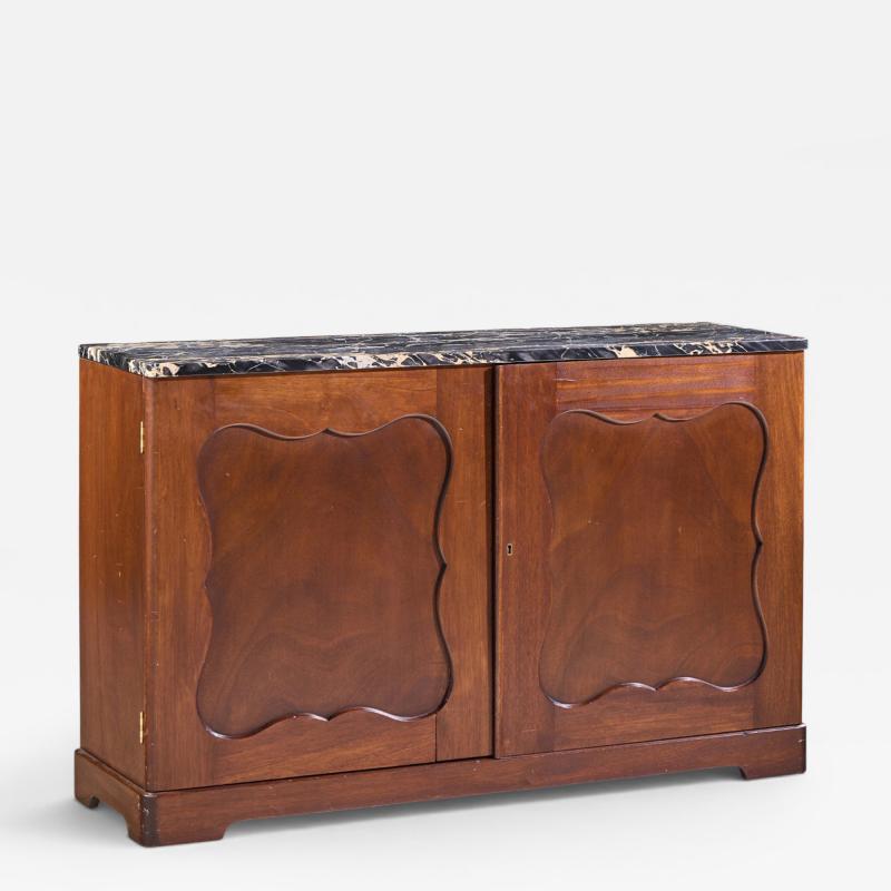 Edward Wormley Edward Wormley for Dunbar Mid Century Mahogany and Marble Credenza
