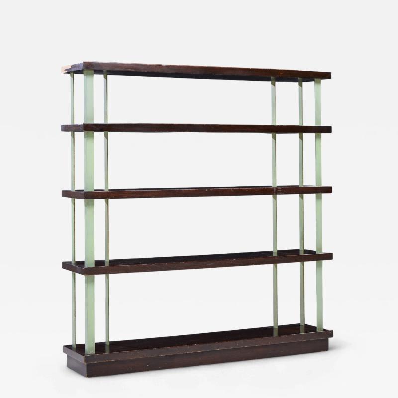 Edward Wormley Edward Wormley for Dunbar Model 4568 Lacquered Steel and Mahogany Bookcase