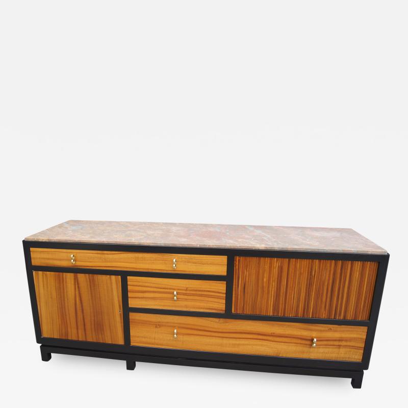 Edward Wormley Marble Topped Tawi Wood Sideboard by Edward Wormley for Dunbar