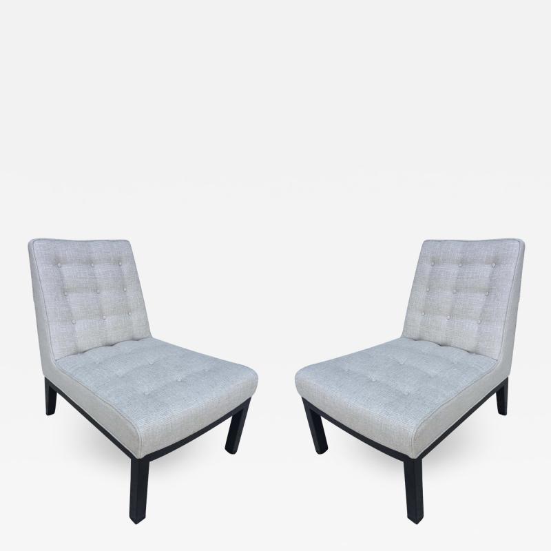 Edward Wormley Pair of Dunbar Edward Wormley Slipper Chairs