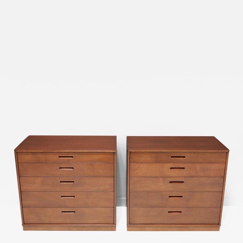 Edward Wormley Pair of Edward Wormley for Dunbar Chest of Drawers NIghtstands