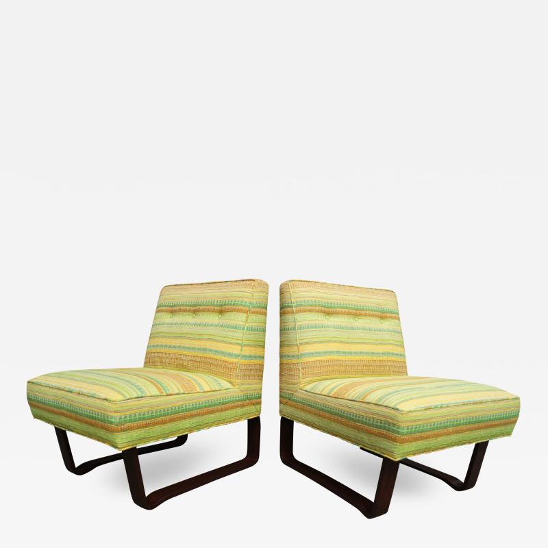 Edward Wormley Pair of Slipper Chairs by Edward Wormley for Dunbar