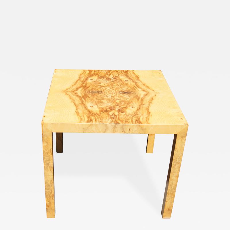 Edward Wormley Parsons Style Olive Burl Side Table by Edward Wormley for Dunbar