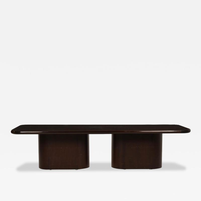 Edward Wormley Roger Lee Sprunger for Dunbar Double Pedestal Dining or Conference Table 1965