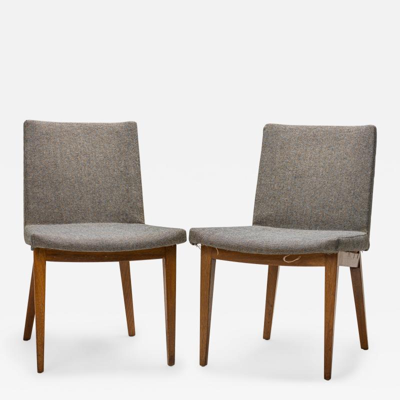 Edward Wormley Set of 6 Edward J Wormley Gray Fabric Upholstered Dining Side Chairs