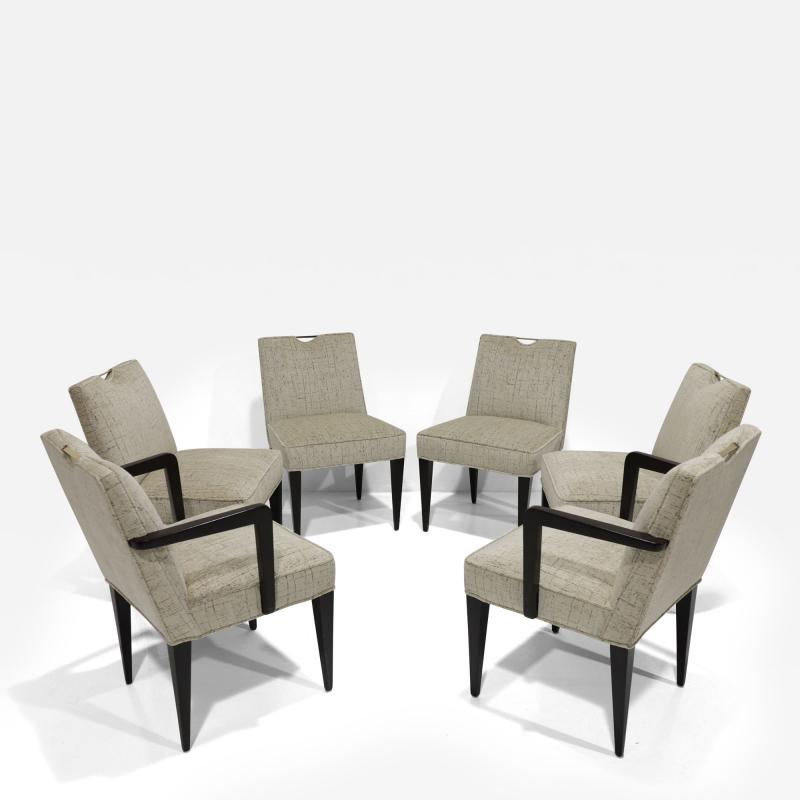 Edward Wormley Set of Six Edward Wormley for Dunbar Dining Chairs in Linherr Hollingsworth