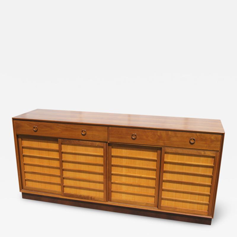 Edward Wormley Walnut Japanese Fir Sideboard by Edward Wormley for Dunbar