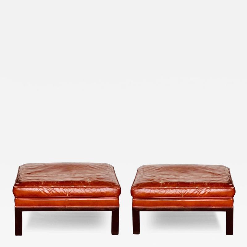 Edward Wormley for Dunbar Leather Ottomans Model 5314 1960