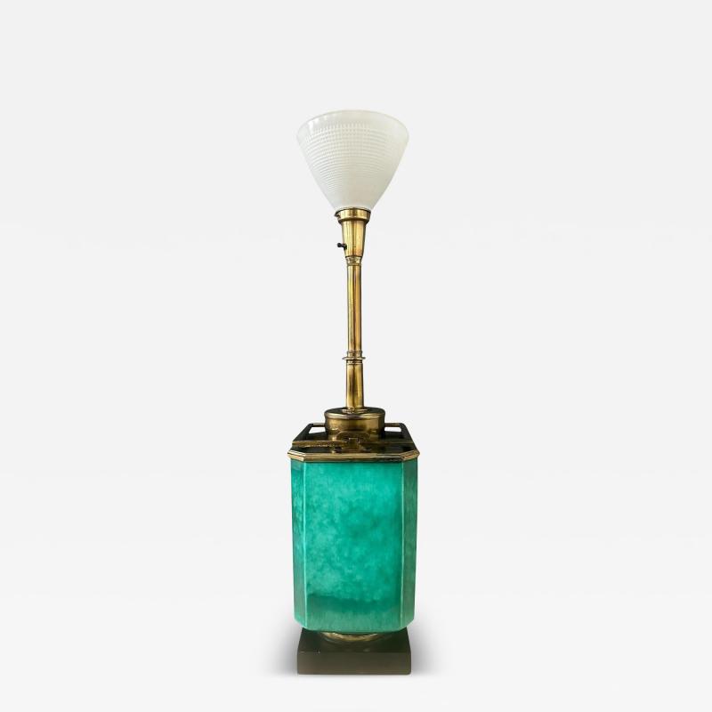 Edwin Cole Impressive Ceramic and Brass Table Lamp by Edwin Cole for Stiffel