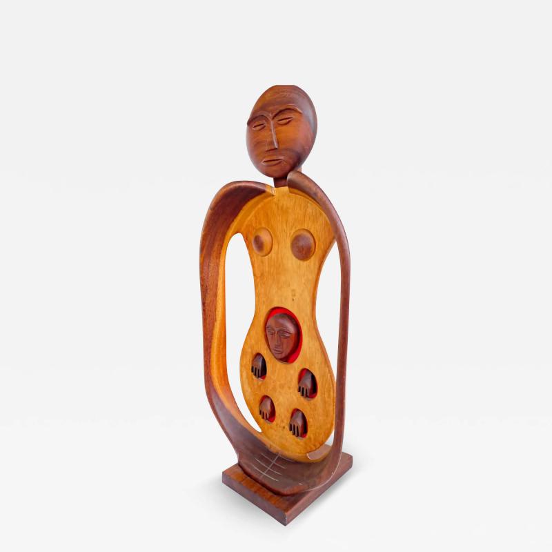 Edwin Scheier 1970s Edwin Scheier Carved Sculpture Symbolizing Fertility