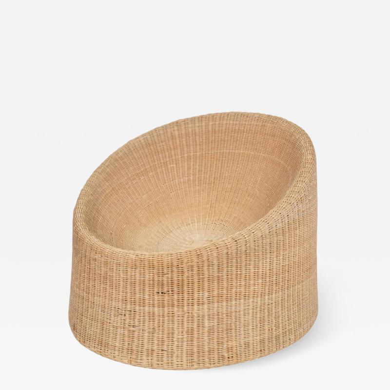 Eero Aarnio Eero Aarnio Sizable Elephant Boot Lounge Chair Rattan Wicker Asko 1960s