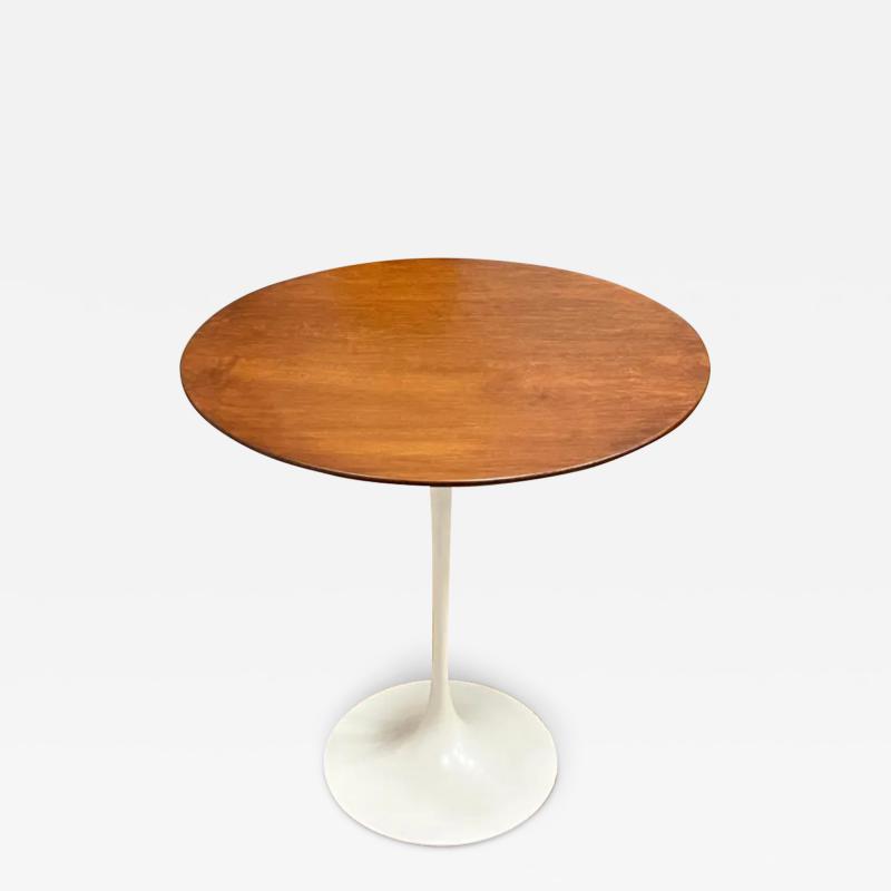 Eero Saarinen 1960s Eero Saarinen Walnut Tulip Side Table Label Refinished