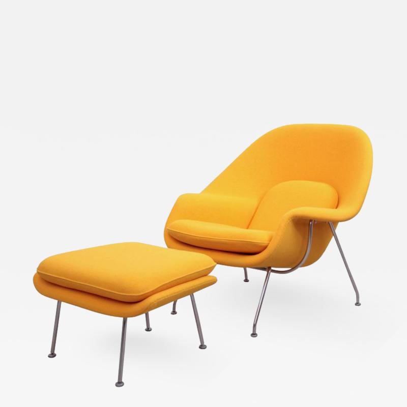 Eero Saarinen Eero Saarinen Womb Chair with Ottoman by Knoll in New Kvadrat Fabric