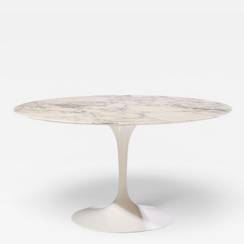 Eero Saarinen Eero Saarinen for Knoll Mid Century 54 Tulip Carrara Marble Dining Table