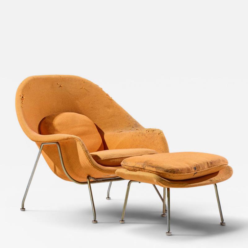 Eero Saarinen Eero Saarinen for Knoll Mid Century Womb Chair with Ottoman