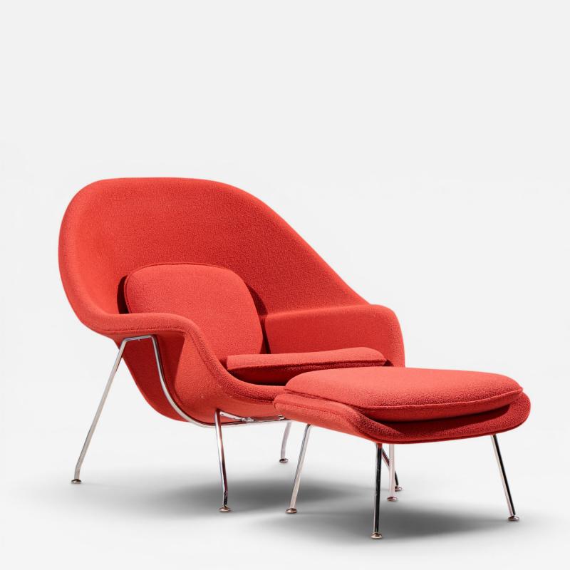 Eero Saarinen Eero Saarinen for Knoll Mid Century Womb Chair with Ottoman