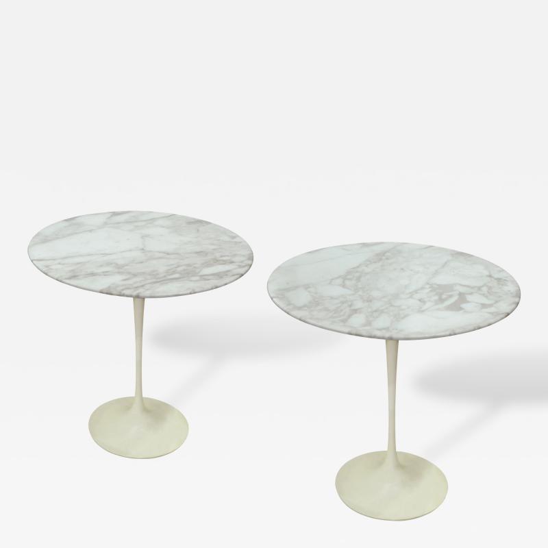 Eero Saarinen Pair of Tulip Tables by Eero Saarinen