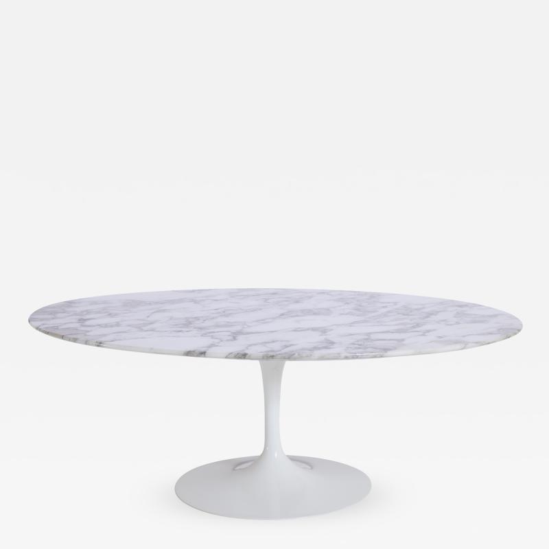 Eero Saarinen Saarinen Oval Tulip Coffee Table in Arabescato Marble