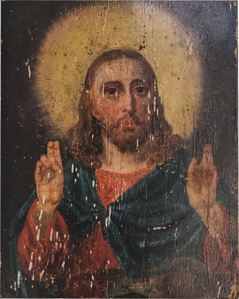 Egg Gesso Icon of Christ