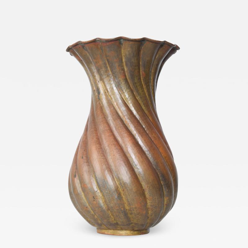 Egidio Casagrande Egidio Casagrande Italia Brass Vase Modernist Brutalist