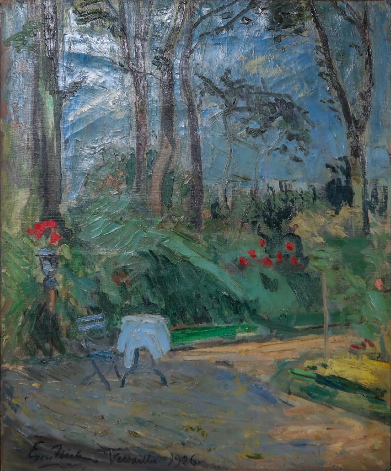 Egon Nielsen Garden view of Versailles dated 1926 o c