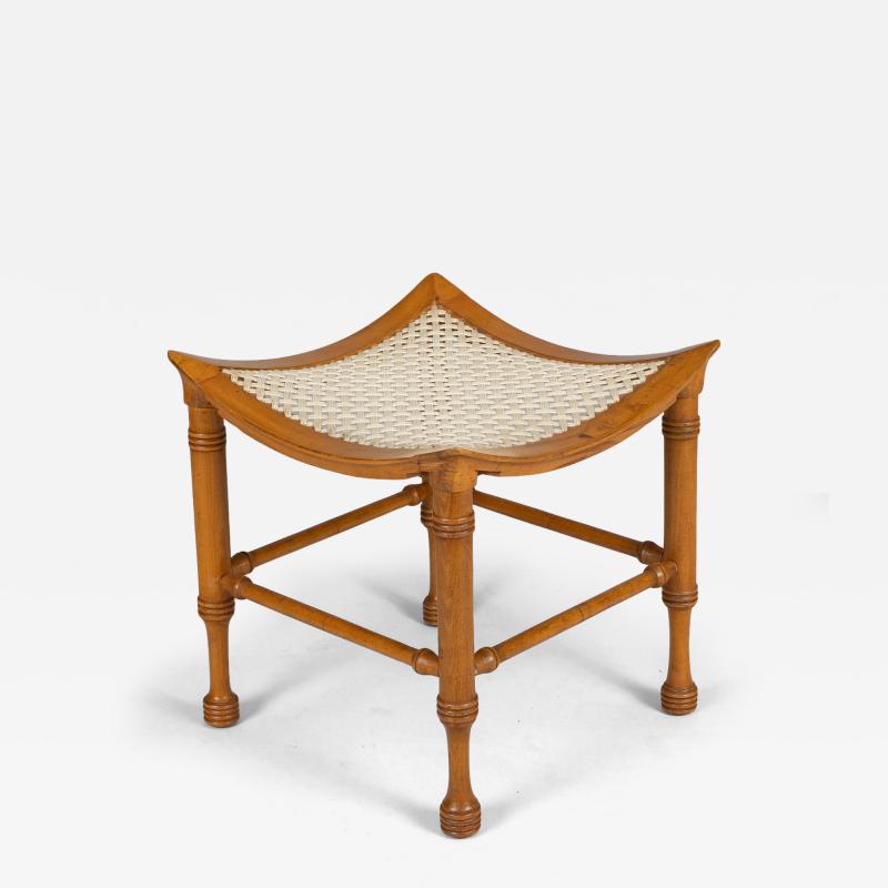 Egyptian Revival Beech Wood Thebes Stool
